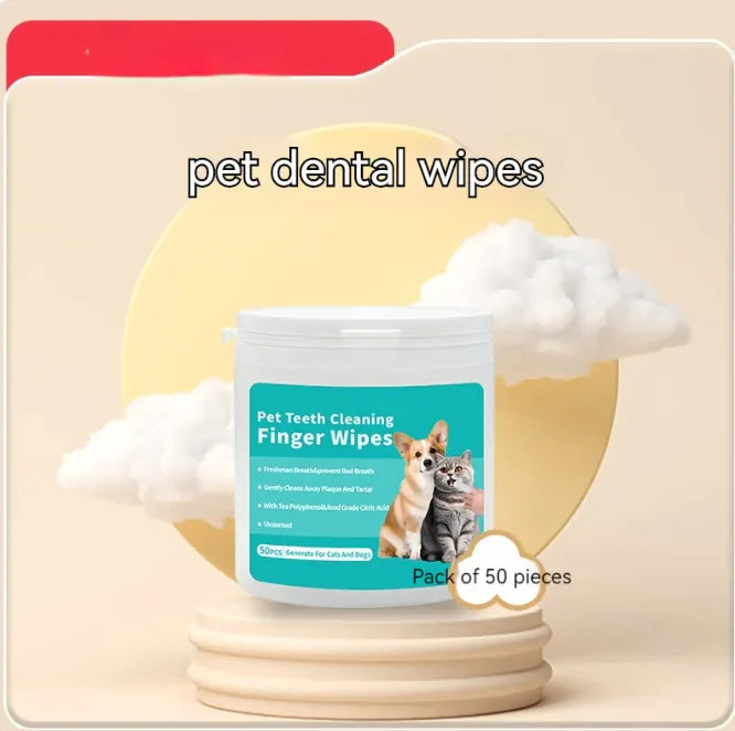 Guantes y toallitas de limpieza para mascotas