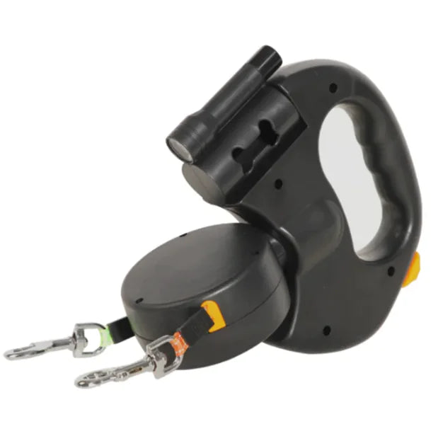 Correa doble para perro automática