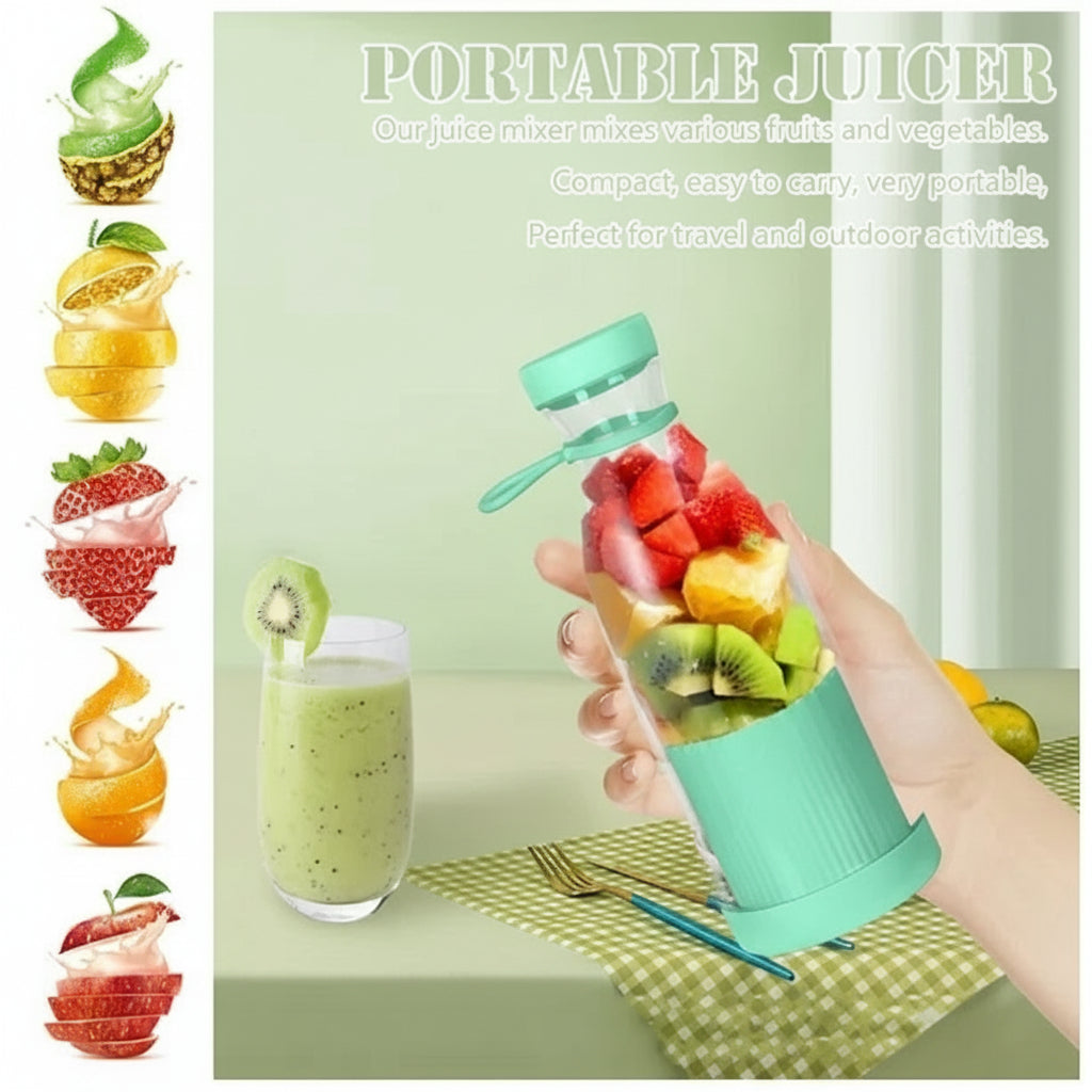 Mini licuadora de vaso portatil verde agua