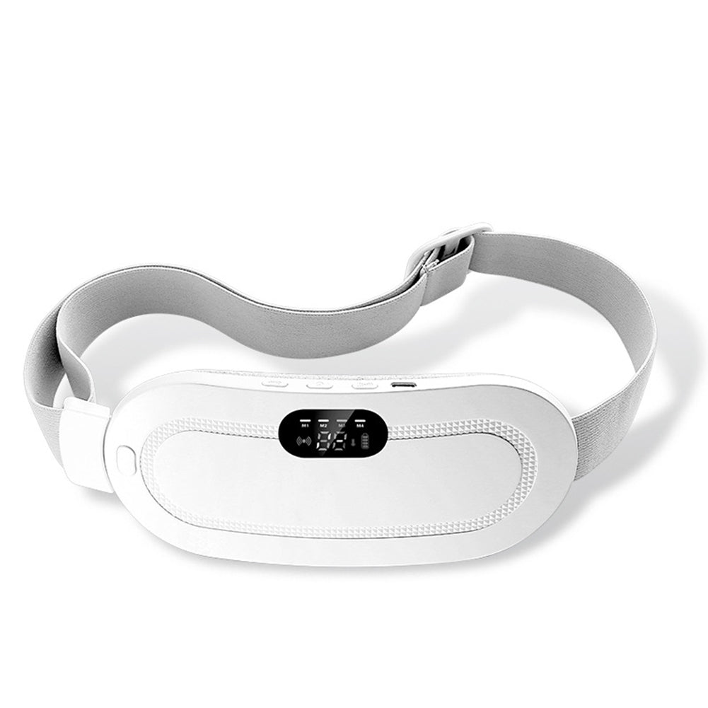 Almohadilla térmica menstrual cinturón inteligente cálido alivio del dolor de cintura calambres masajeador abdominal vibratorio dispositivo eléctrico de cinturón para la cintura