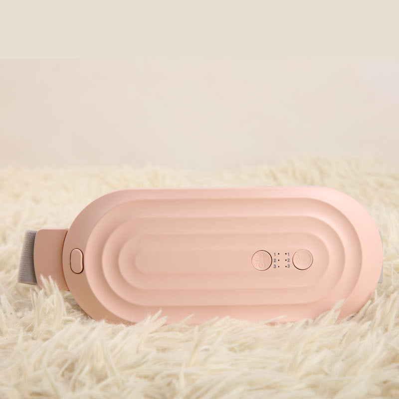 Almohadilla térmica menstrual cinturón inteligente cálido alivio del dolor de cintura calambres masajeador abdominal vibratorio dispositivo eléctrico de cinturón para la cintura