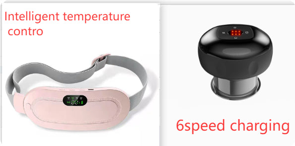 Almohadilla térmica menstrual cinturón inteligente cálido alivio del dolor de cintura calambres masajeador abdominal vibratorio dispositivo eléctrico de cinturón para la cintura