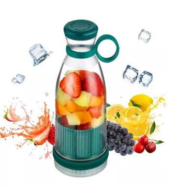 Mini portable blender in aqua green